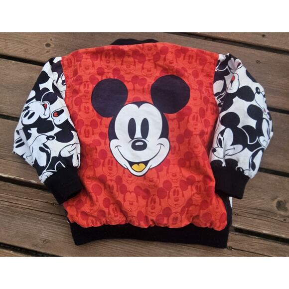 Vintage Mickey Mouse RARE 1979 Seoul Enterprise Korea Reversible Jacket Youth - Picture 2 of 11